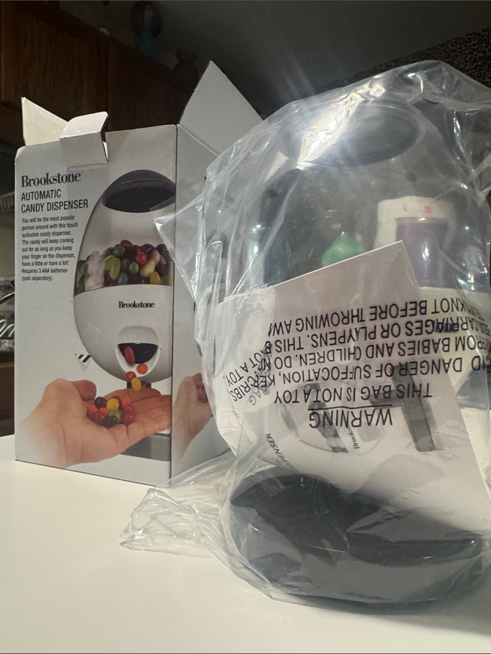 Brookstone White Touch-Activated Candy Dispenser - Picture 3 of 3